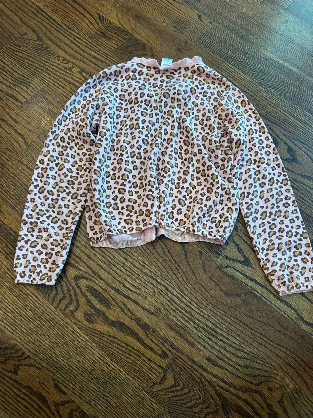 Gymboree Pink and Brown Leopard Print Cardigan